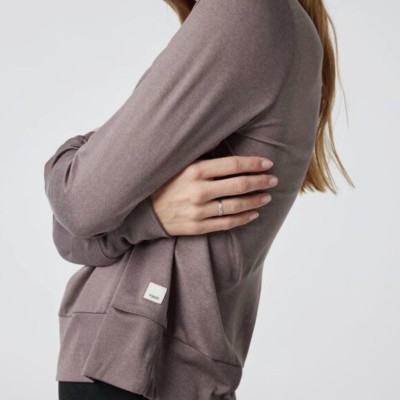 Vuori Women’s Daydream Crew Long Sleeve – Hazel Heather (Muted Purple) – Size Me - Picture 3 of 15